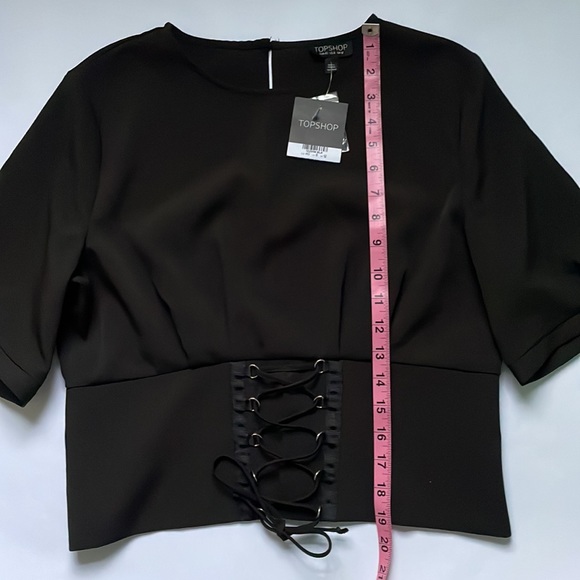 ❣️sold❣️ Topshop Lace up Puffed Sleeved Blouse - Picture 8 of 16